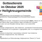 Gottesdienste im Oktober 2025